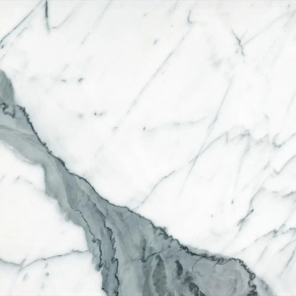 Bianco Statuario marble slab with fine grey veining